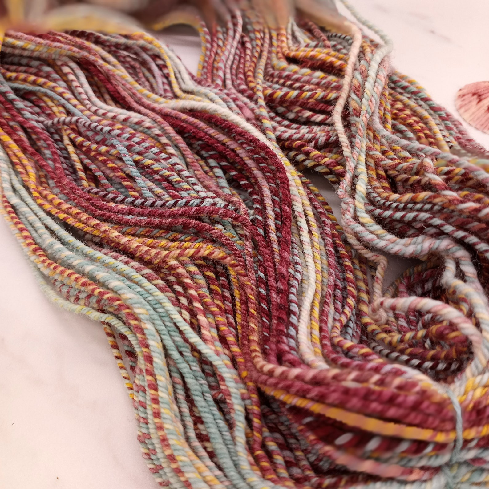 Handspun yarn handdyed yarn marled yarn yarn for sale yarn Etsy