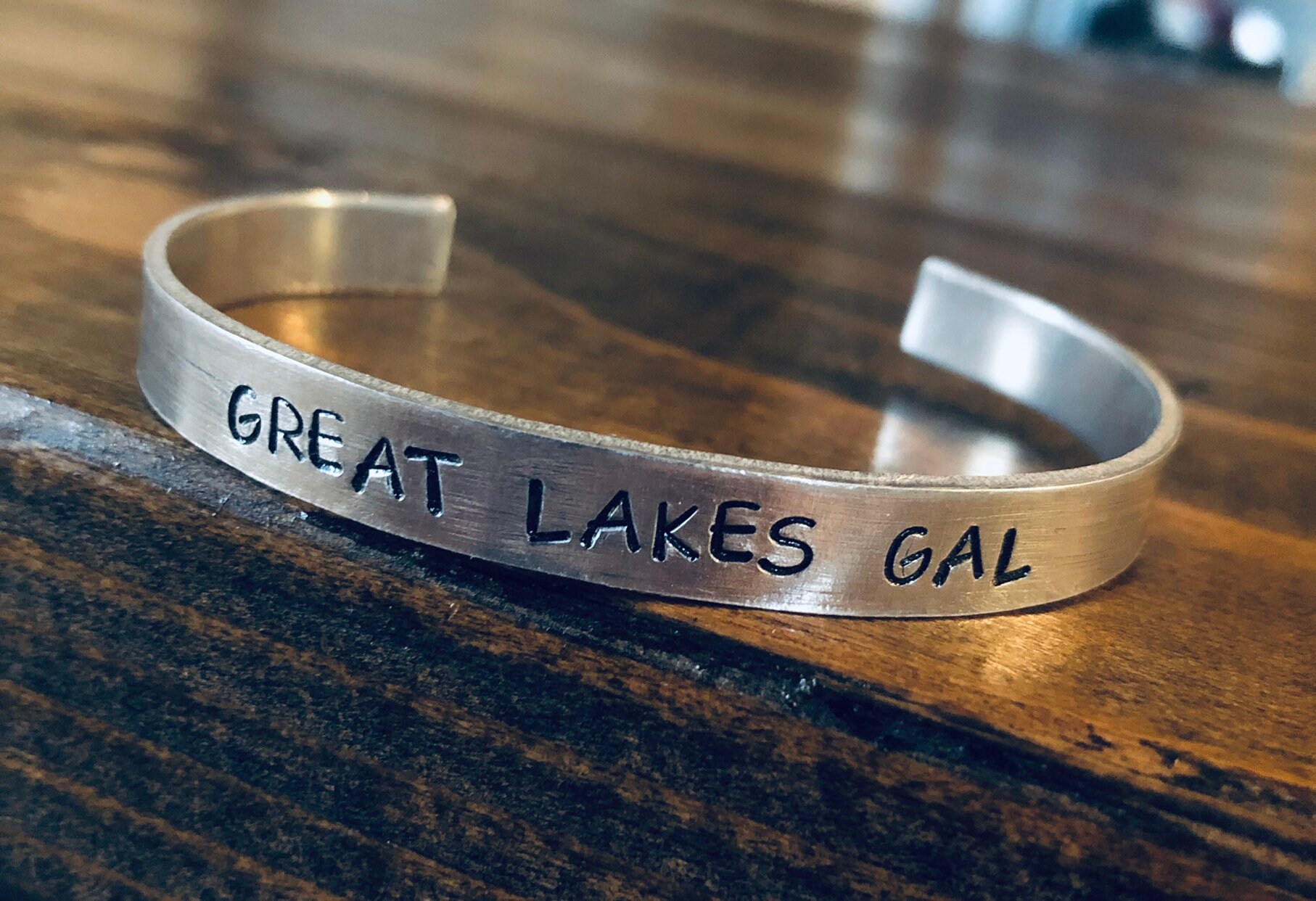 Hand Stamped Metal Cuff Bracelet Etsy