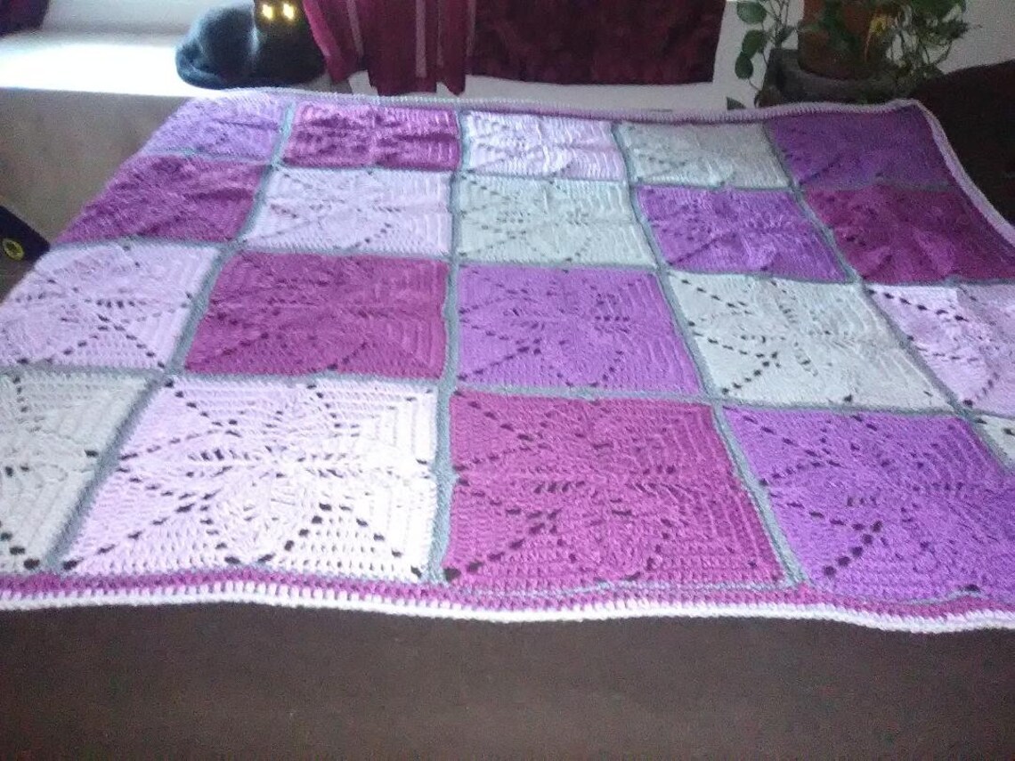 Handmade 50x60 Crocheted Throw Crochet Blanket fancy Etsy