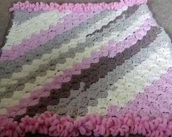Baby Blanket for Stroller, Car Seat, Playmat or Crib, Super Soft Thick Yarn, Baby Cuddles Blanket
