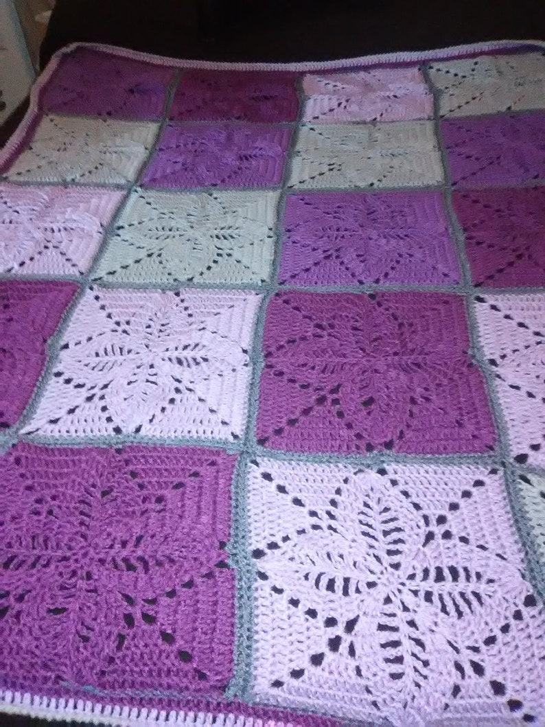 Handmade 60x72 Crocheted Throw, Crochet Blanket, fancy Design Crochet