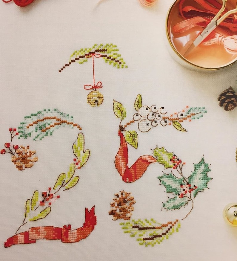 Cross Stitch Christmas Book by Helene Le Berre With Utterly Etsy