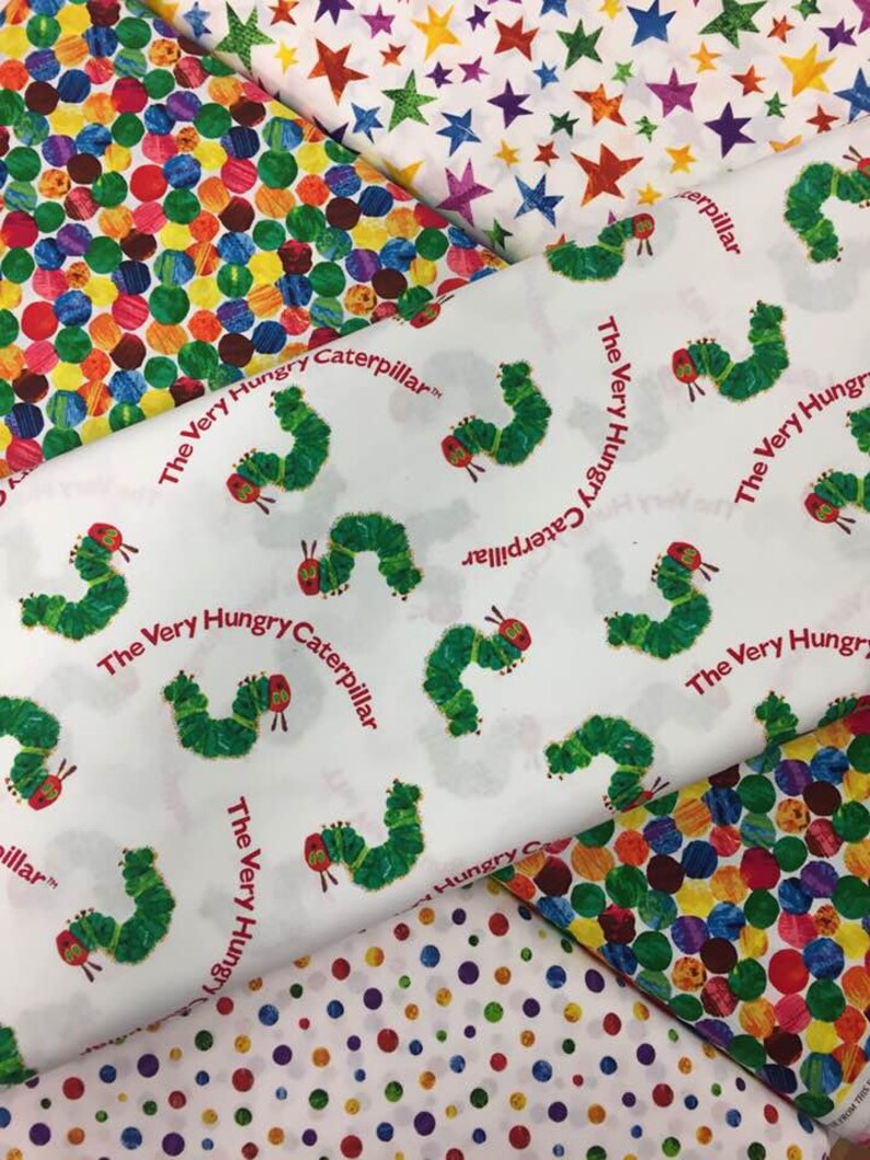 Fabric Panel the Very Hungry Caterpillar Cotton Etsy Hong Kong