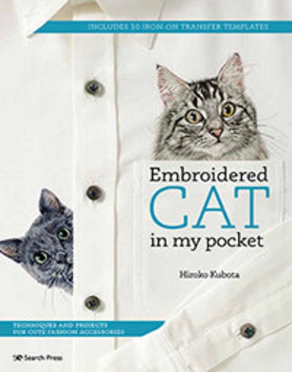 Embroidered Cat In My Pocket Book By Hiroko Kubota Adorable 5 Etsy