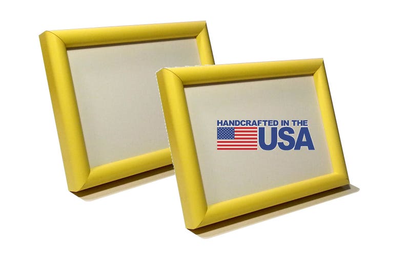 Set Of 2 Yellow Wood Picture Frames Photo Frame Image 0