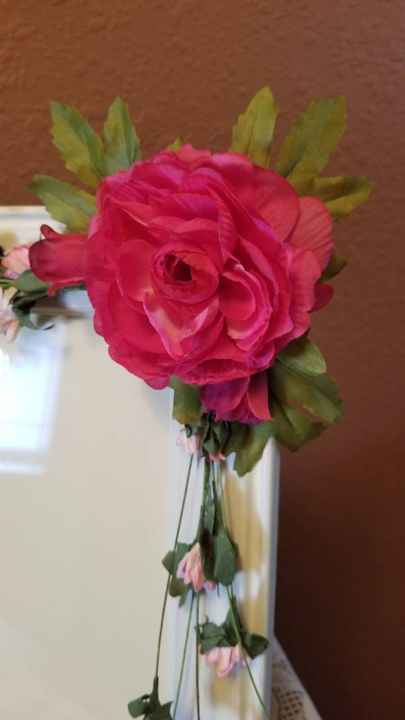 Floral Picture Frame 8 X 10 Photo Frame With Flowers White Etsy