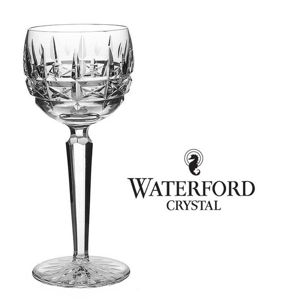 Stately Vintage Signed Waterford Cut Crystal Kylemore 7 1/4 inch 6 ounce Wine Hock - Retired