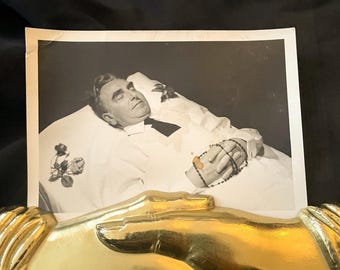 Antique Original Postmortem Photo of Elderly Man