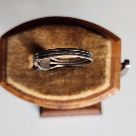 Antique Silver Milk Tooth Ring - image 2