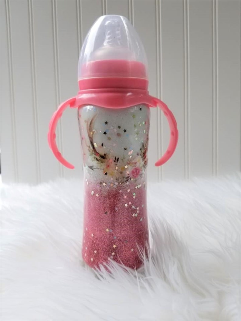 Glitter Baby Bottle Custom Baby Bottle Boho Baby Bottle Etsy