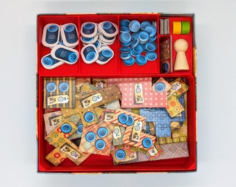 Organisateur d'insertion de jeu de société patchwork | Expédition rapide | Casse-tête | Deux joueurs | Couture