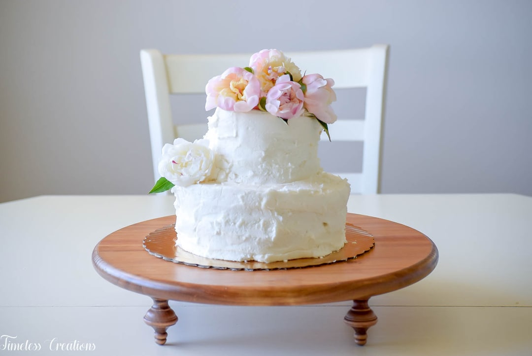 Rustic Cake Stand, Round Riser, Wedding Cake Stand, Round Stand ...
