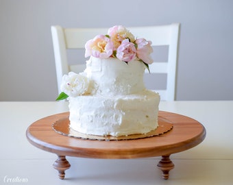 Rustic Cake Stand, Round Riser, Wedding cake stand, Round Stand, Wedding Centerpiece, Wooden stand, Table Centerpiece. Made to Order