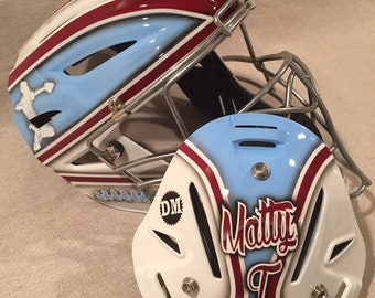 Custom Painted Catchers Helmets Etsy