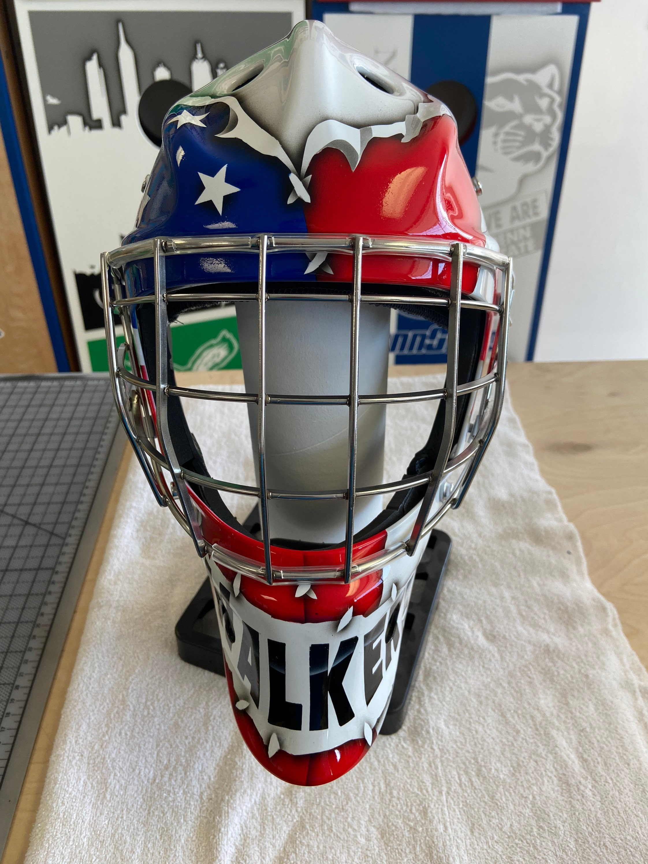 Hockey Goalie Mask Text Mug - 11 Oz Ceramic Coffee Mug, Dishwasher & Microwave Safe