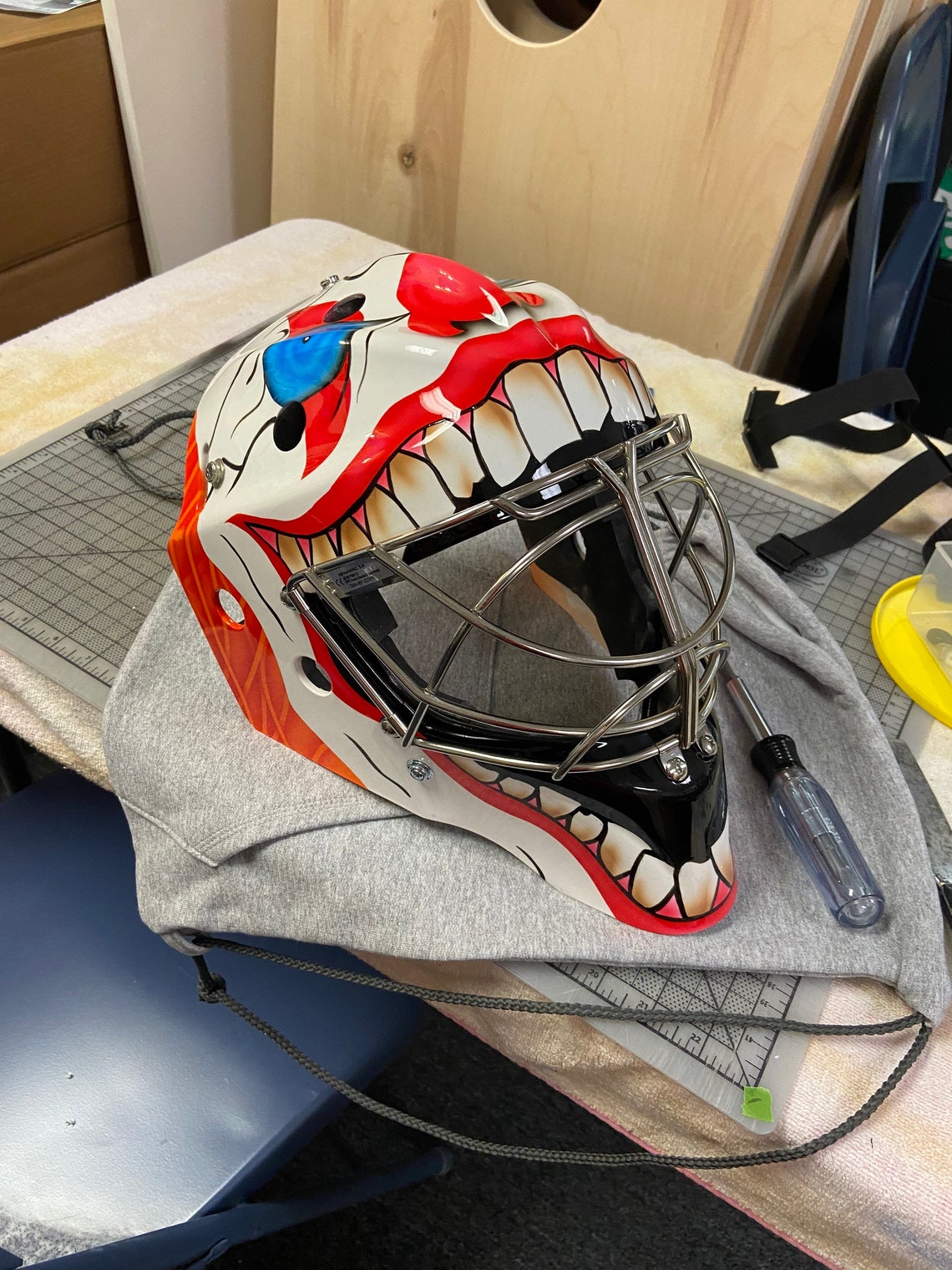Custom painted goalie masks Etsy