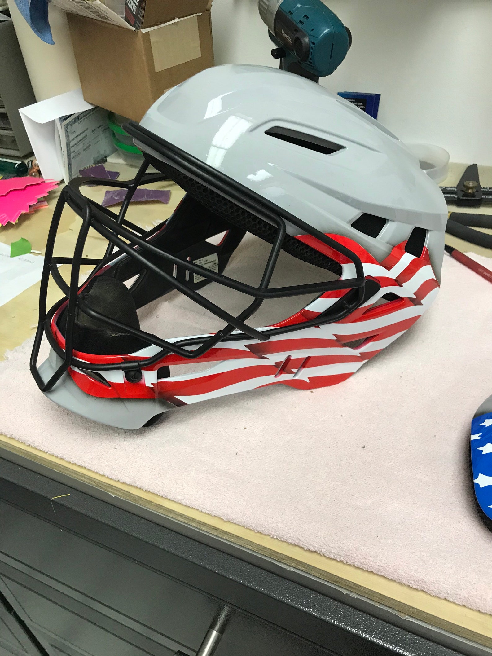 Custom Painted Catchers Helmets Etsy