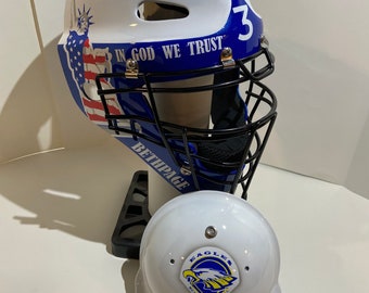 Custom painted catchers helmets