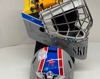 Custom painted goalie masks