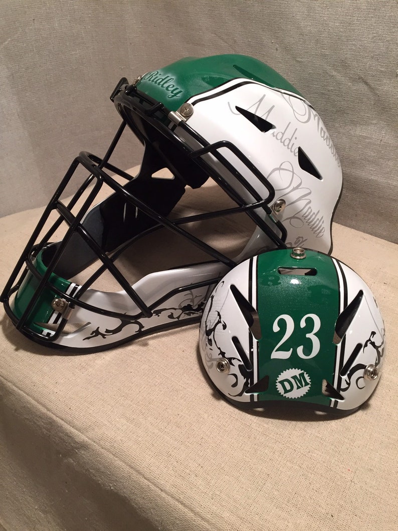 Custom Painted Catchers Helmets Etsy