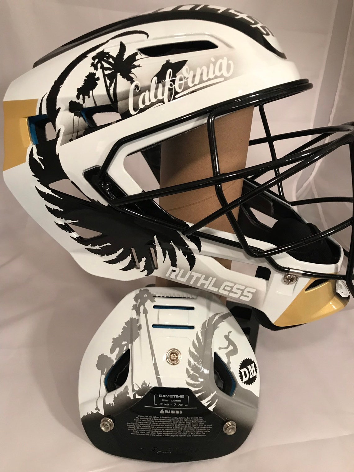 Custom Painted Catchers Helmets Etsy