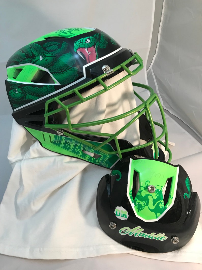 Custom Painted Catchers Helmets Etsy