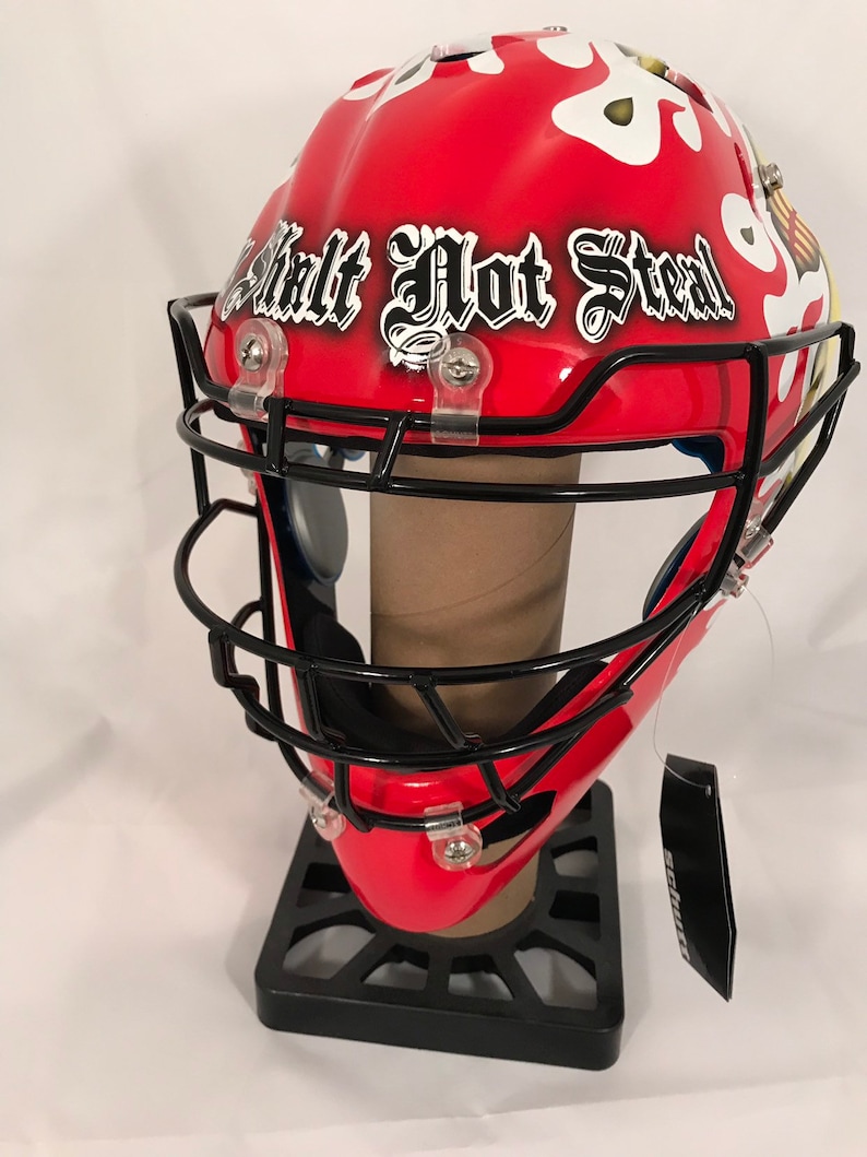 Custom Painted Catchers Helmets Etsy