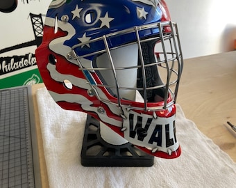 Custom painted goalie mask