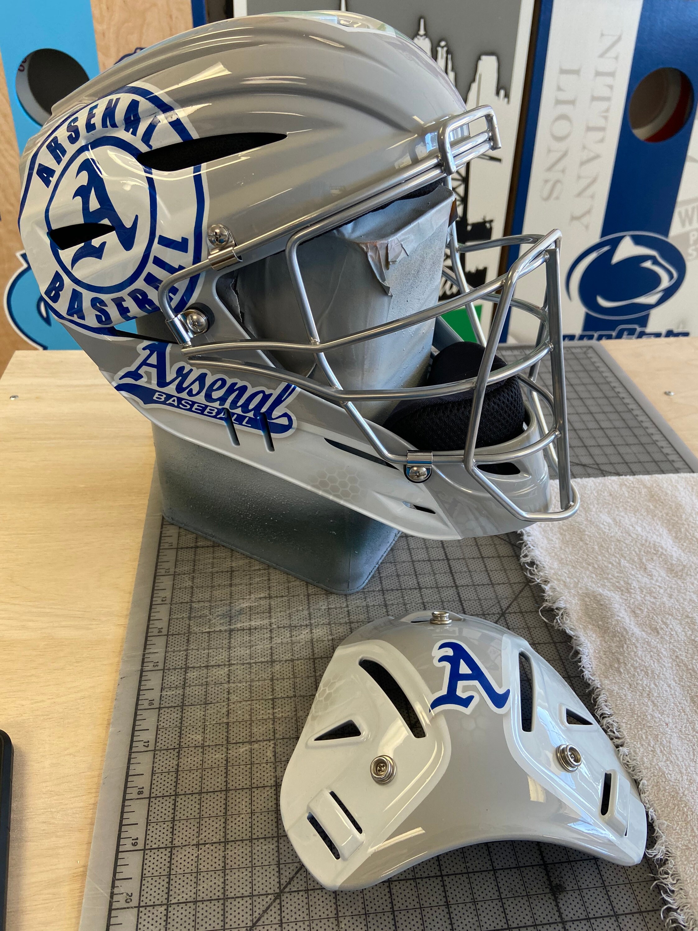 Custom painted catchers helmets Etsy