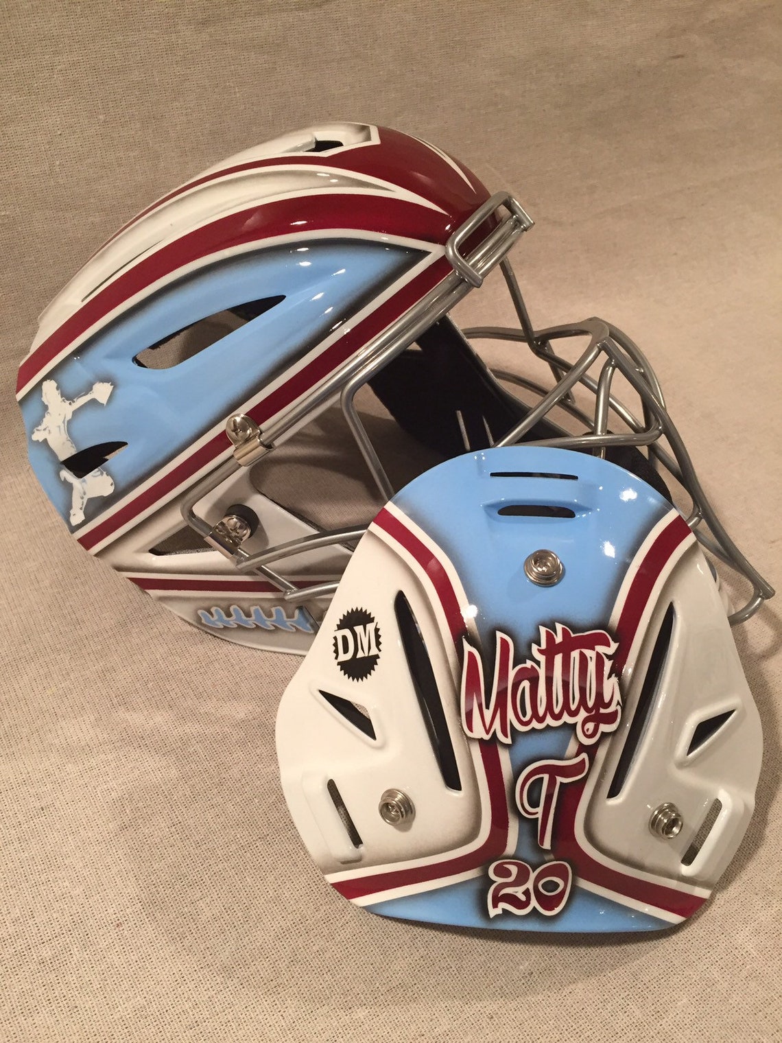 Custom painted catchers helmets Etsy