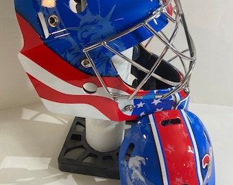 Custom painted goalie masks