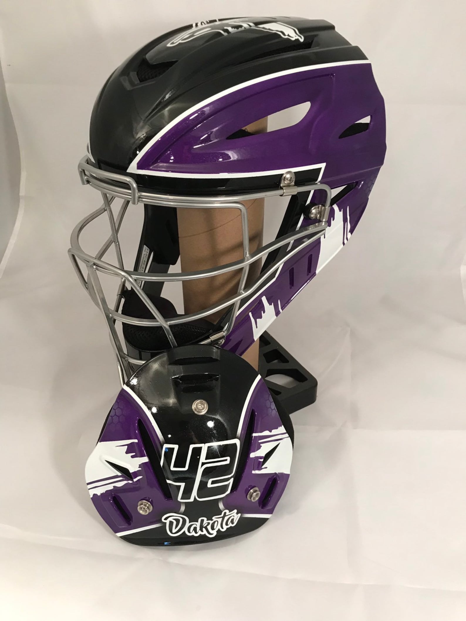 Custom Painted Catchers Helmets Etsy