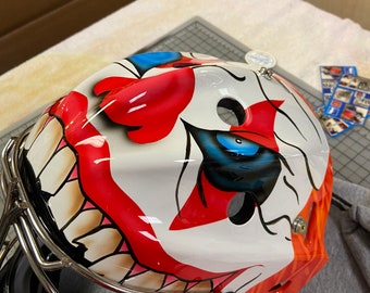Custom painted goalie mask