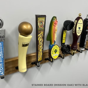 Tap Handle Wall Display (Rack) - Holds 9 Tap Handles - 36&quot; Wide