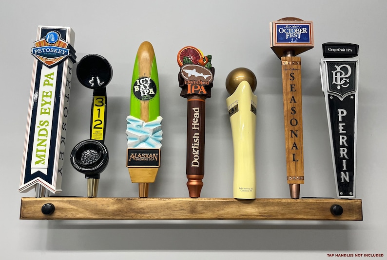 Tap Handle Wall Display (stand Off) - Holds 7 Tap Handles - 24
