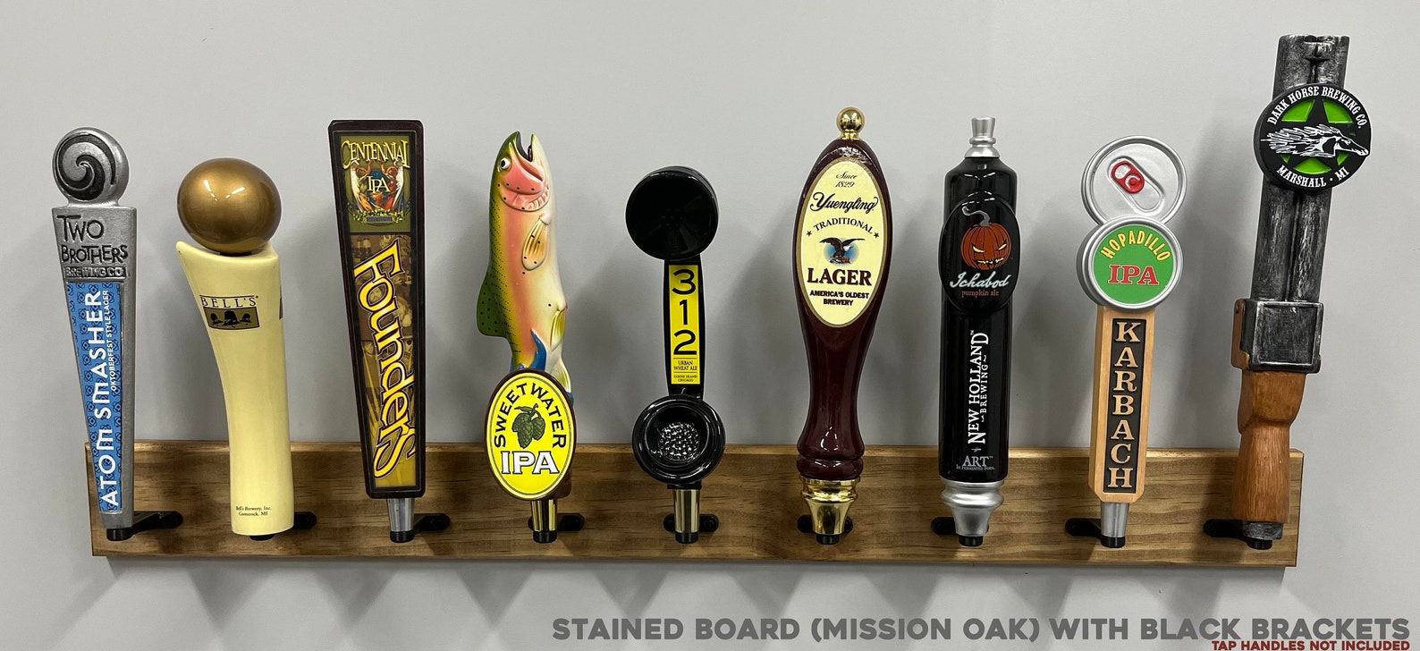 Tap Handle Wall Display (rack) - Holds 9 Tap Handles - 36