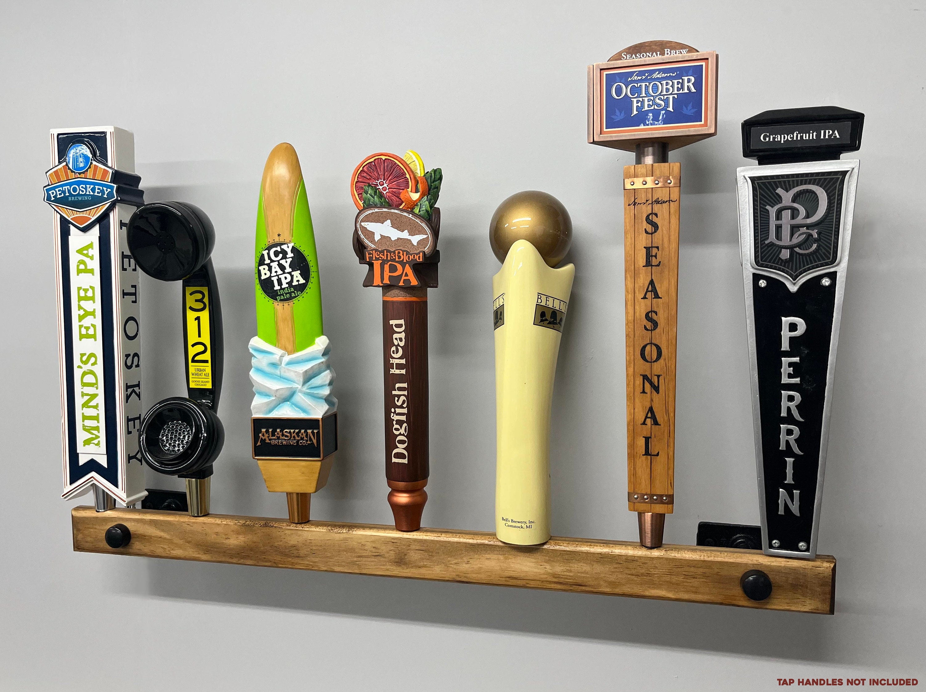 Tap Handle Wall Display (stand Off) - Holds 7 Tap Handles - 24