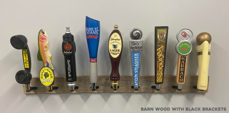 Tap Handle Wall Display rack Holds 9 Tap Handles - Etsy