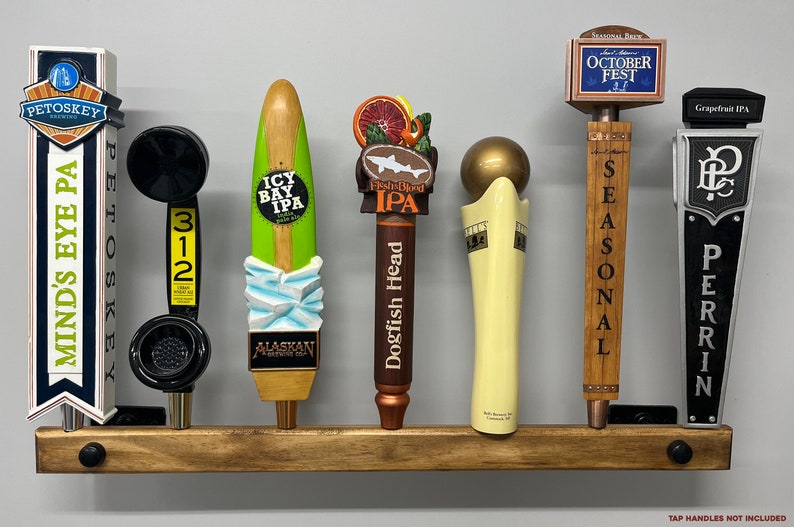 Tap Handle Rack Tap Handle Wall Display (stand Off) - Holds 7 Tap Handles - 24