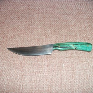 Saw Blade Steel Utility /Skinning Knife, Thin Sharp Blade, Made in USA,OOAK, very sharp