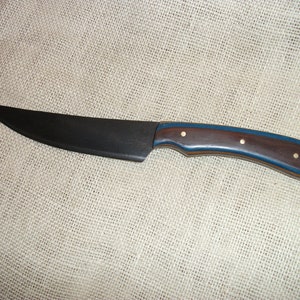 Saw Blade Steel Utility  Knife, paper micarta handle Thin Sharp Blade, Made in USA,OOAK, very sharp