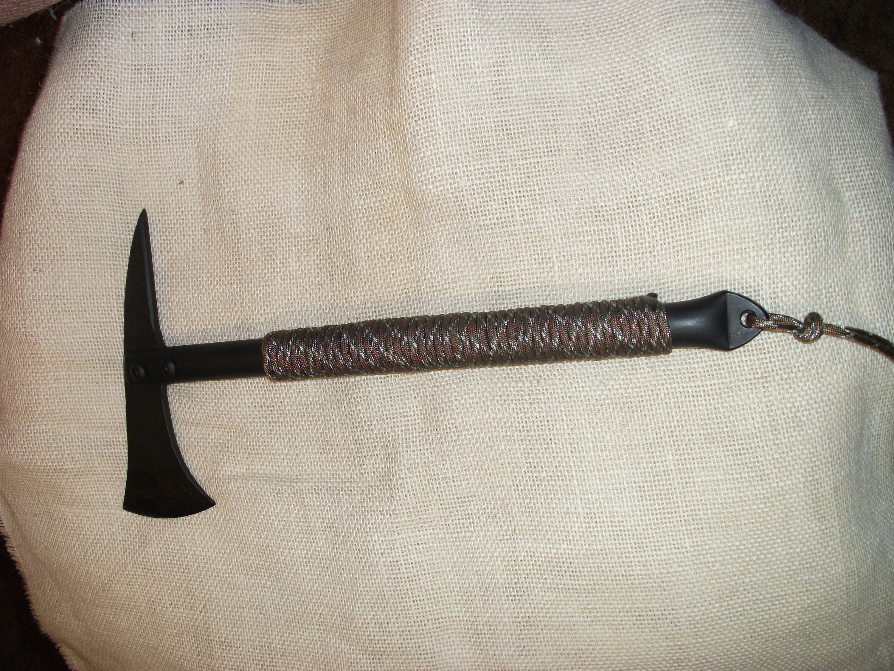 Tactical Tomahawk, Paracord Wrapped Handle,high Carbon Steel Head,ooak