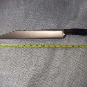 Walnut handled, hand forged seax short sword, hand made custom knife,  hand forged, USA made