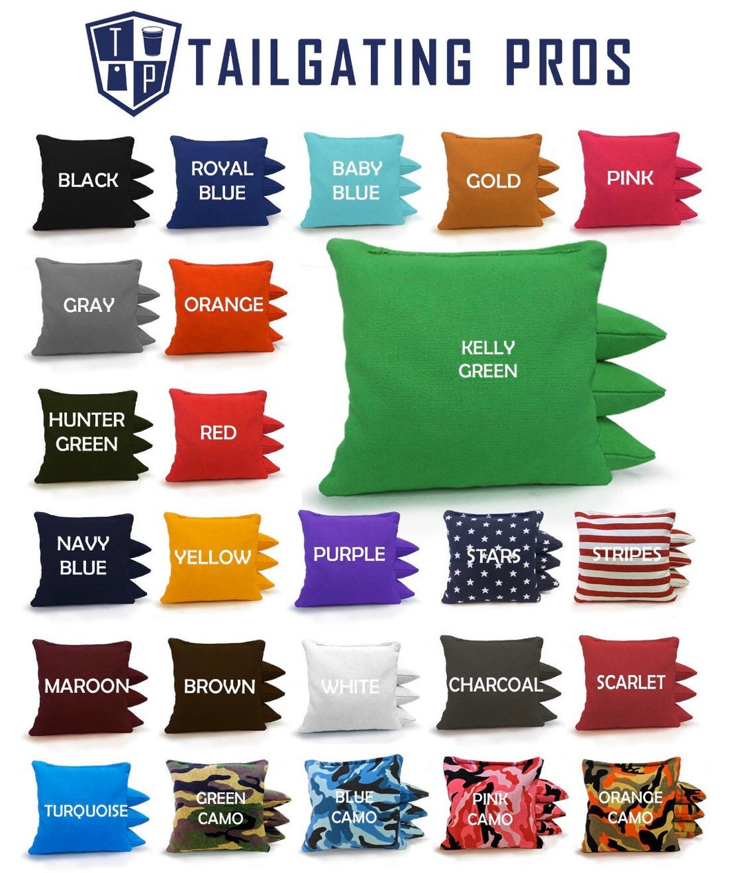 Set of 8 Cornhole Bags Free Shipping 26 Colors Available High Quality