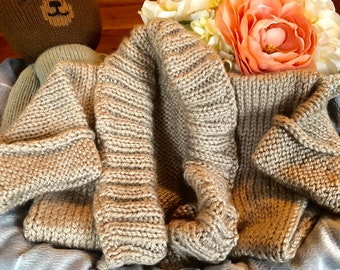 Hand Knit Baby Cardigan