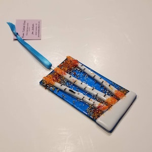 Aspen trees on blue background sun catcher, gift for gardeners, gift for neighbors, Colorado, Mother&#39;s Day, Home Decor, Floral fun, Birch