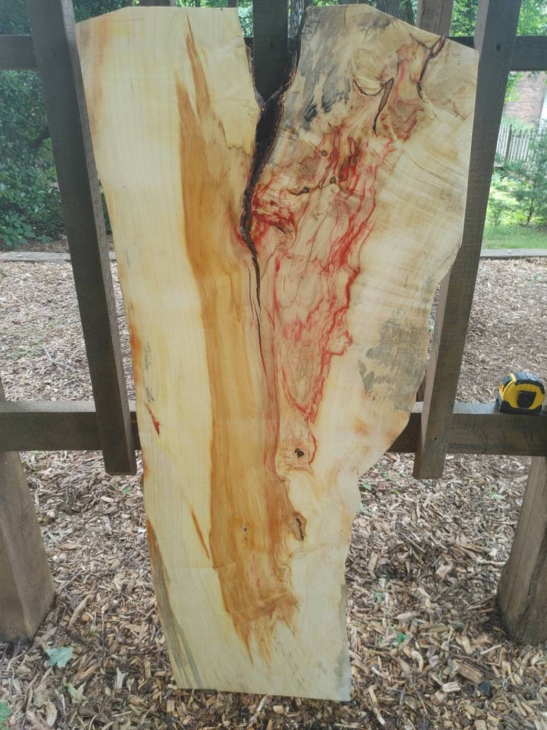 BOX ELDER MAPLE live Edge Red Flame Wood Thick Slab epoxy Etsy