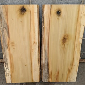 Tulip Poplar (Live Edge slabs) (2) River Table/platter Set (thick slabs)Spalted