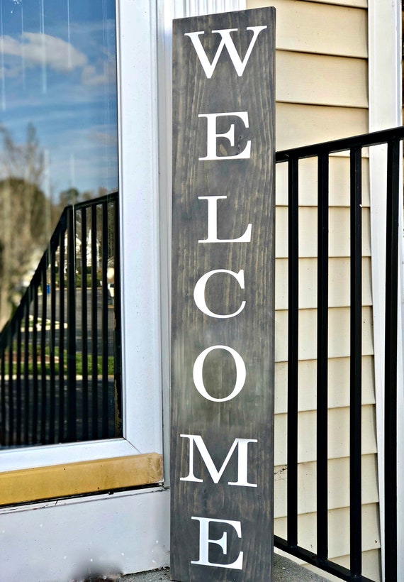 Welcome Front Porch Sign Large Front Porch Sign Customized Etsy