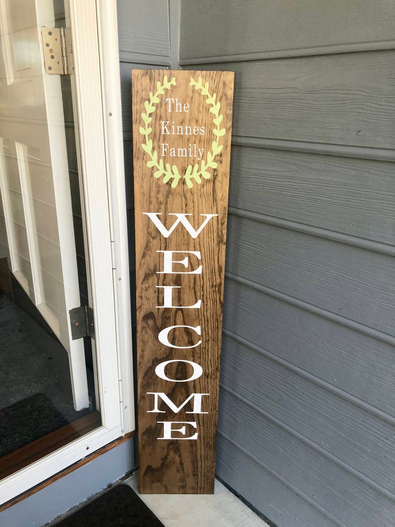 LARGE Front Porch Sign Customized Front Porch Sign WELCOME | Etsy